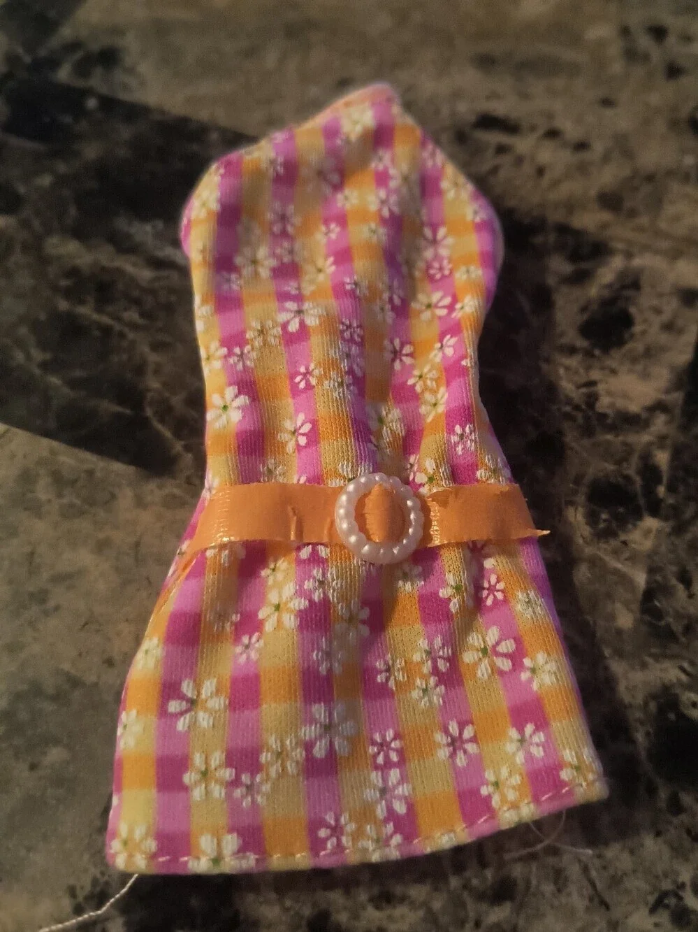 Vintage Barbie Clothes Lot 90s Pretty In Plaid Dress Gold Brocade Faux Fur Skirt